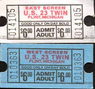 US-23 Drive-In Theater - TICKET STUBS